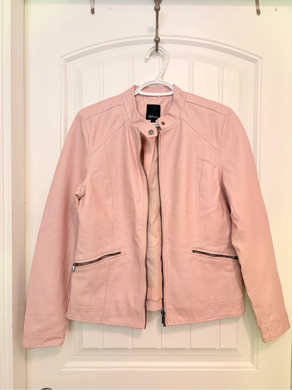 Reitmans Blush Faux Leather Moto Jacket